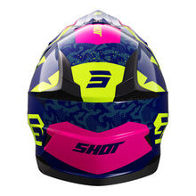 Load image into Gallery viewer, Shot Pulse Kid Helmet Airfit Blue/Neon Yellow/Pink