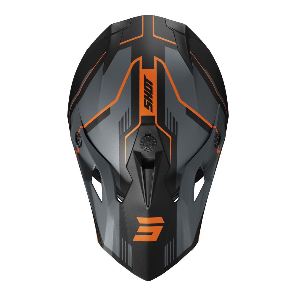 Shot Pulse Lines Helmet Black/Orange Matt