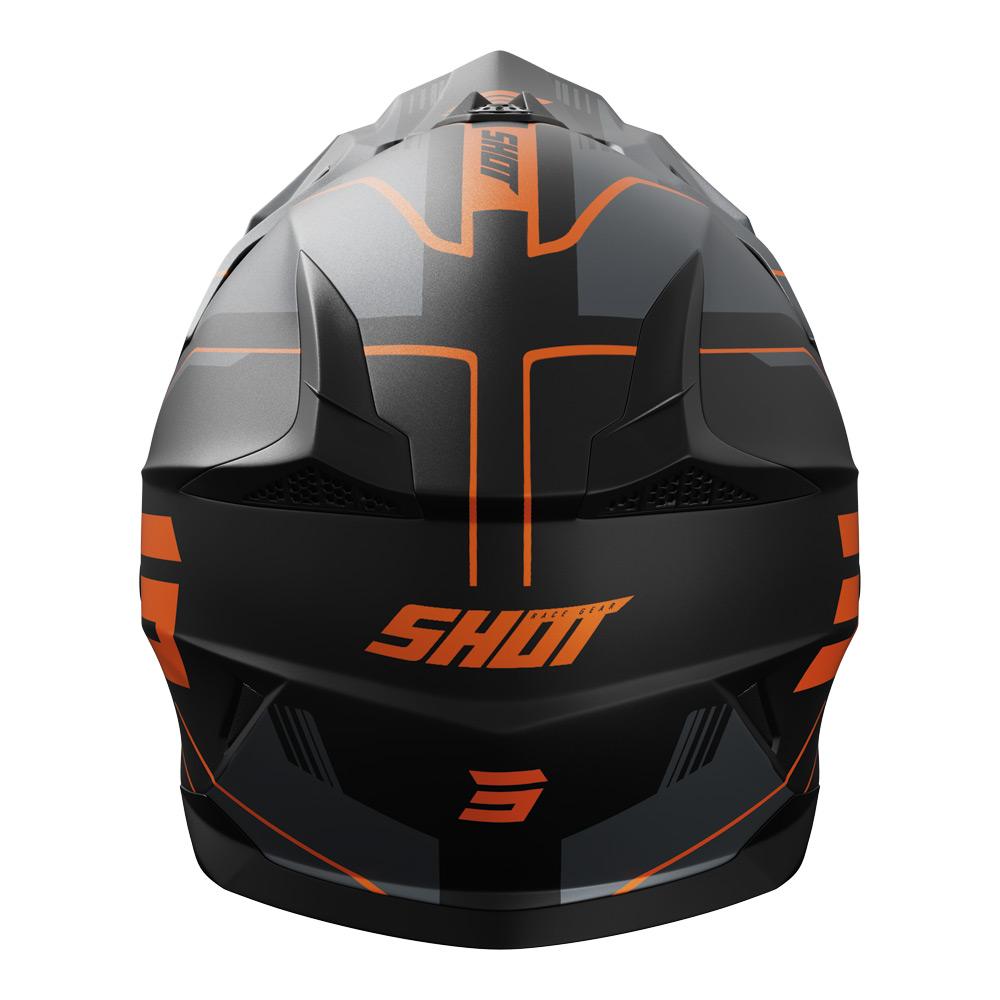 Shot Pulse Lines Helmet Black/Orange Matt