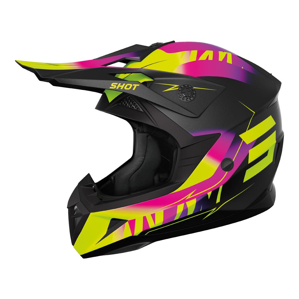 Shot Pulse X-Treme Helmet Pink/Yellow Matt