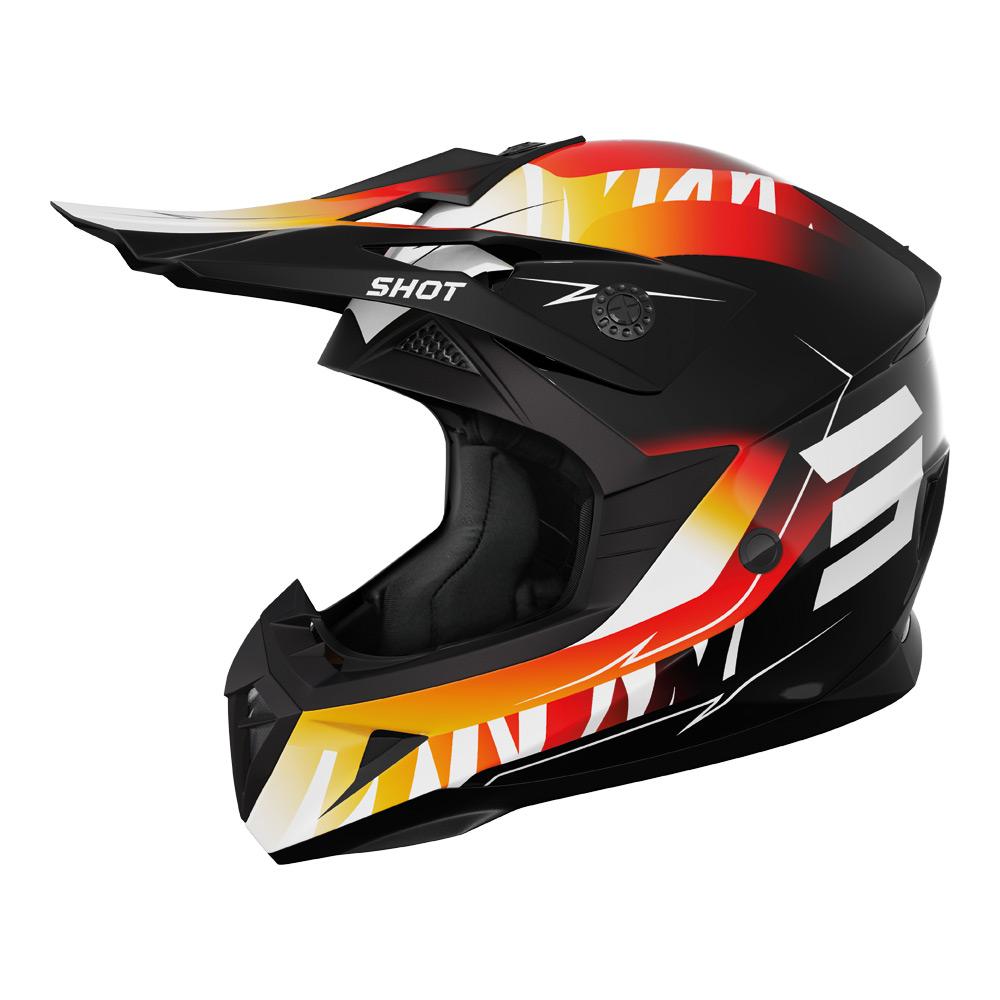 Shot Pulse Kid X-Treme Helmet Orange/Red Glossy