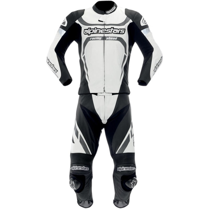 Alpinestars Motegi 2 Pc Leather Suit - White/Black