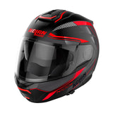 Nolan N100-6 Flip Up Surveyor Helmet - Flat Black/Red/Grey