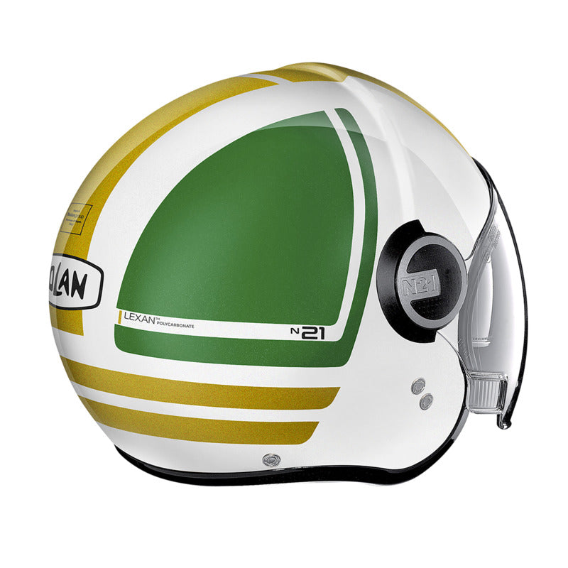 Nolan N21 Visor Open Face Flybridge Helmet - White/Red/Green/Gold