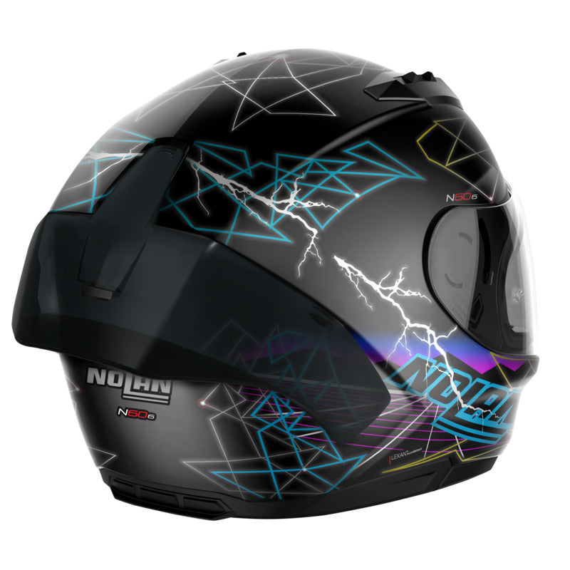 Nolan N60-6 Sport Full Face Raindance Helmet - Flat Black/Multi Colour