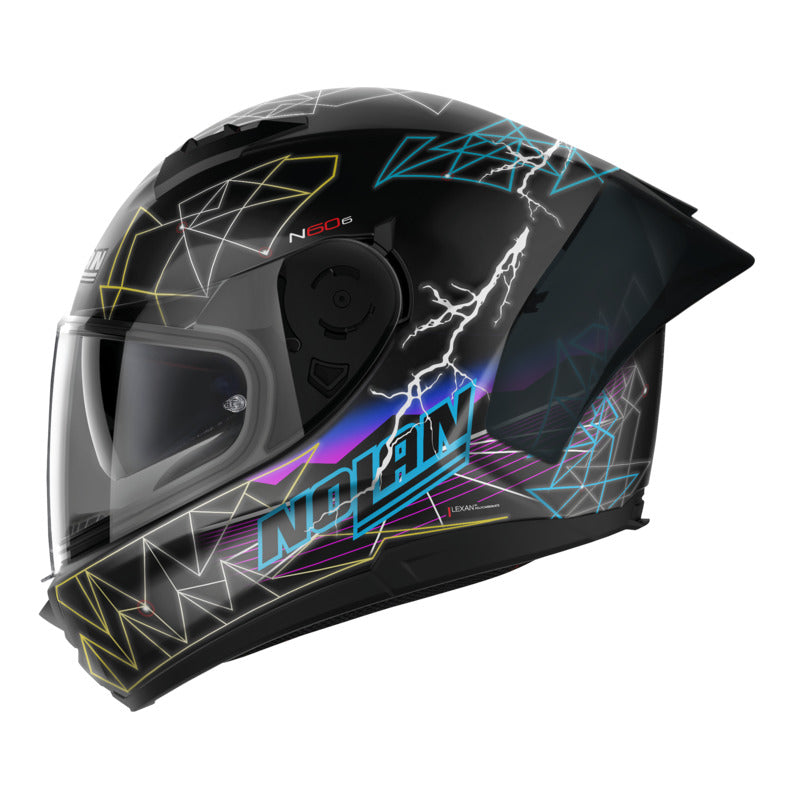 Nolan N60-6 Sport Full Face Raindance Helmet - Flat Black/Multi Colour