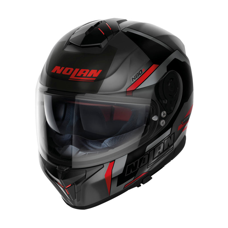 Nolan N80-8 Full Face Wanted Helmet - Flat Grey/Black/Red
