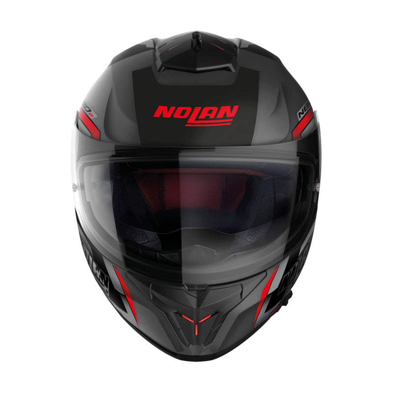 Nolan N80-8 Full Face Wanted Helmet - Flat Grey/Black/Red