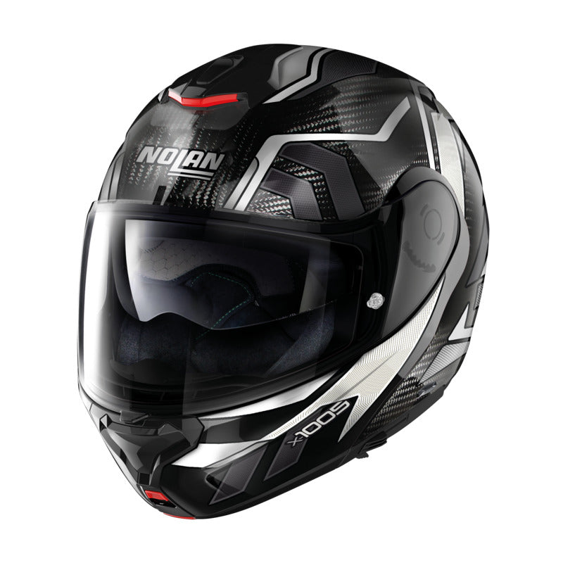 Nolan X-1005 Ultra Carbon Flip Up Sandglass Helmet - Carbon White/Grey