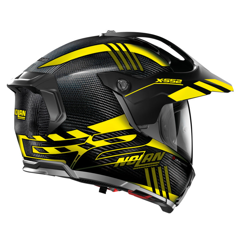 Nolan X-552 Ultra Carbon Adventure Wingsuit Flat Helmet - Carbon/Yellow/Black