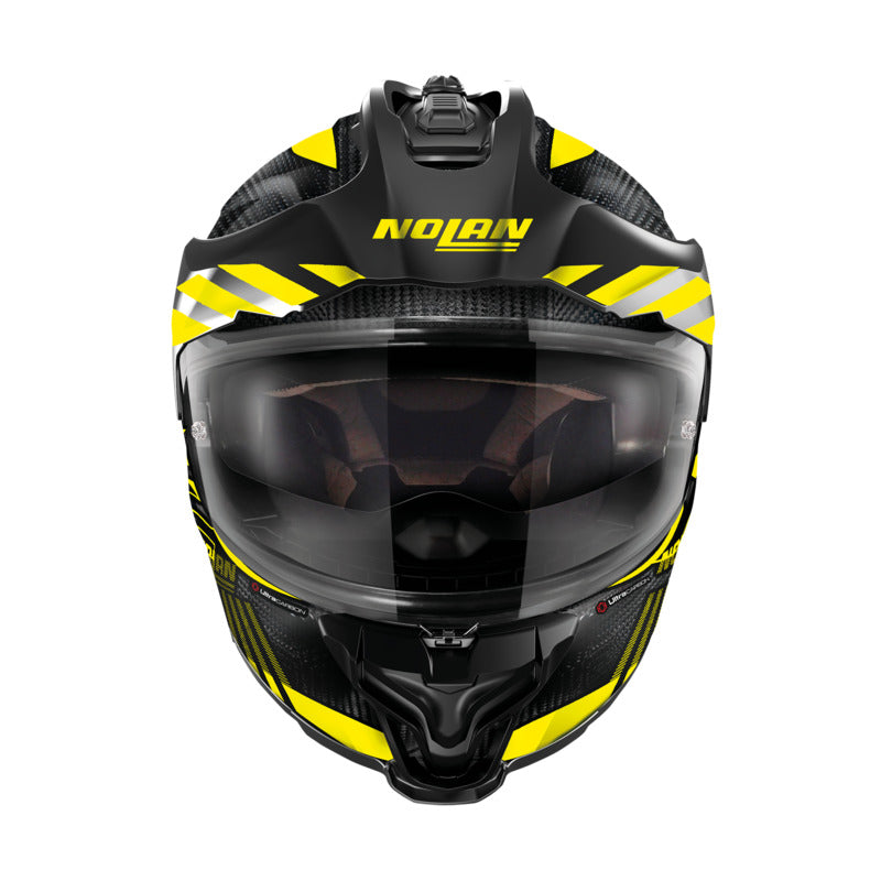 Nolan X-552 Ultra Carbon Adventure Wingsuit Flat Helmet - Carbon/Yellow/Black