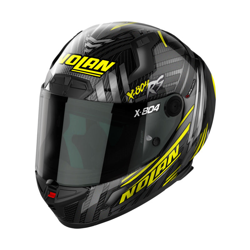Nolan X-804 RS Full Face Spectre Helmet - Carbon/Yellow/Chrome