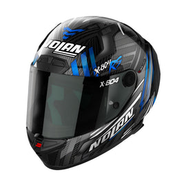 Nolan X-804 RS Full Face Spectre Helmet - Carbon/Blue/Chrome