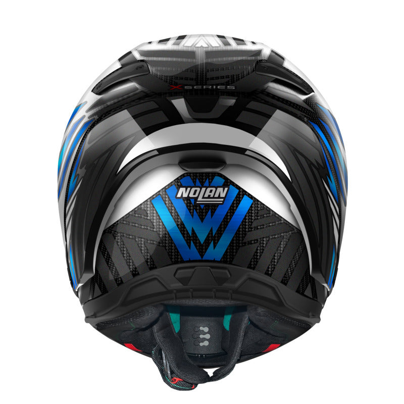 Nolan X-804 RS Full Face Spectre Helmet - Carbon/Blue/Chrome