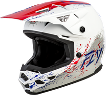 Load image into Gallery viewer, Fly Racing Kinetic Drip Youth Helmet - Red/White/Blue