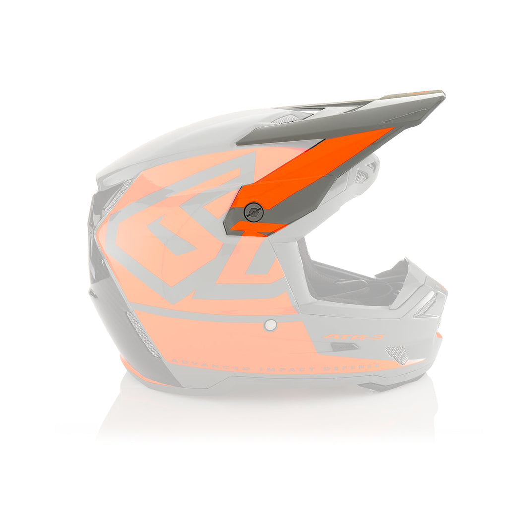 6D ATR-3Y Hex Series Youth Helmet Peak - Gloss Orange