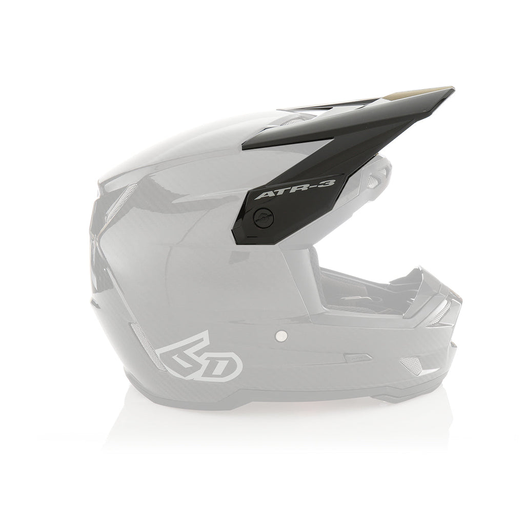 6D ATR-3Y Solid Youth Helmet Peak - Gloss Black