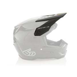 6D ATR-3Y Solid Youth Helmet Peak - Gloss Black
