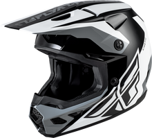Load image into Gallery viewer, Fly Racing Kinetic Crest Helmet - Black/White/Grey