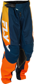Fly Racing 2026 Kinetic MX Youth Pants - Navy/Orange
