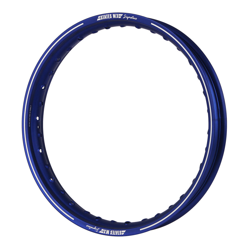 STATES MX SIGNATURE RIM : 18 X 2.15 / 36H 2X/LHH - BLUE