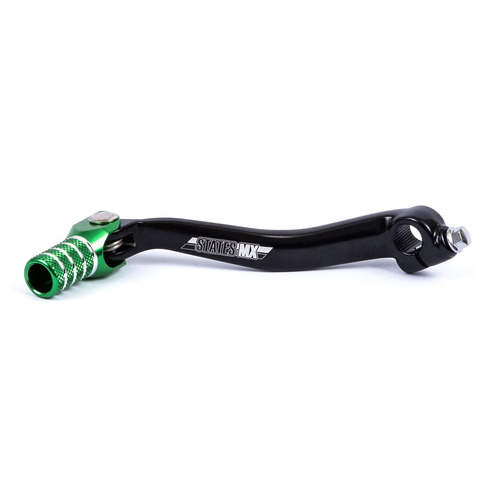 STATES MX FORGED GEAR LEVER - KAWASAKI - GREEN