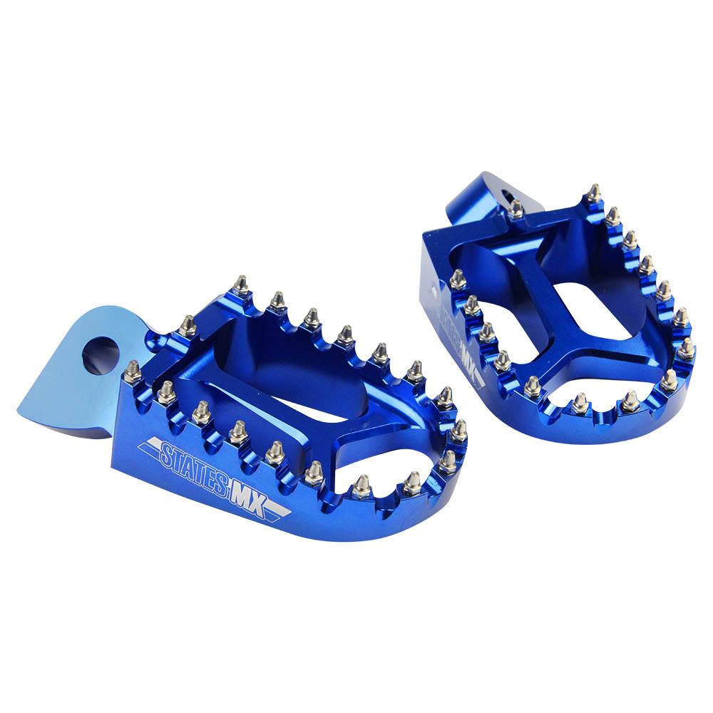 STATES MX S2 ALLOY OFF ROAD FOOTPEGS - YAMAHA - BLUE