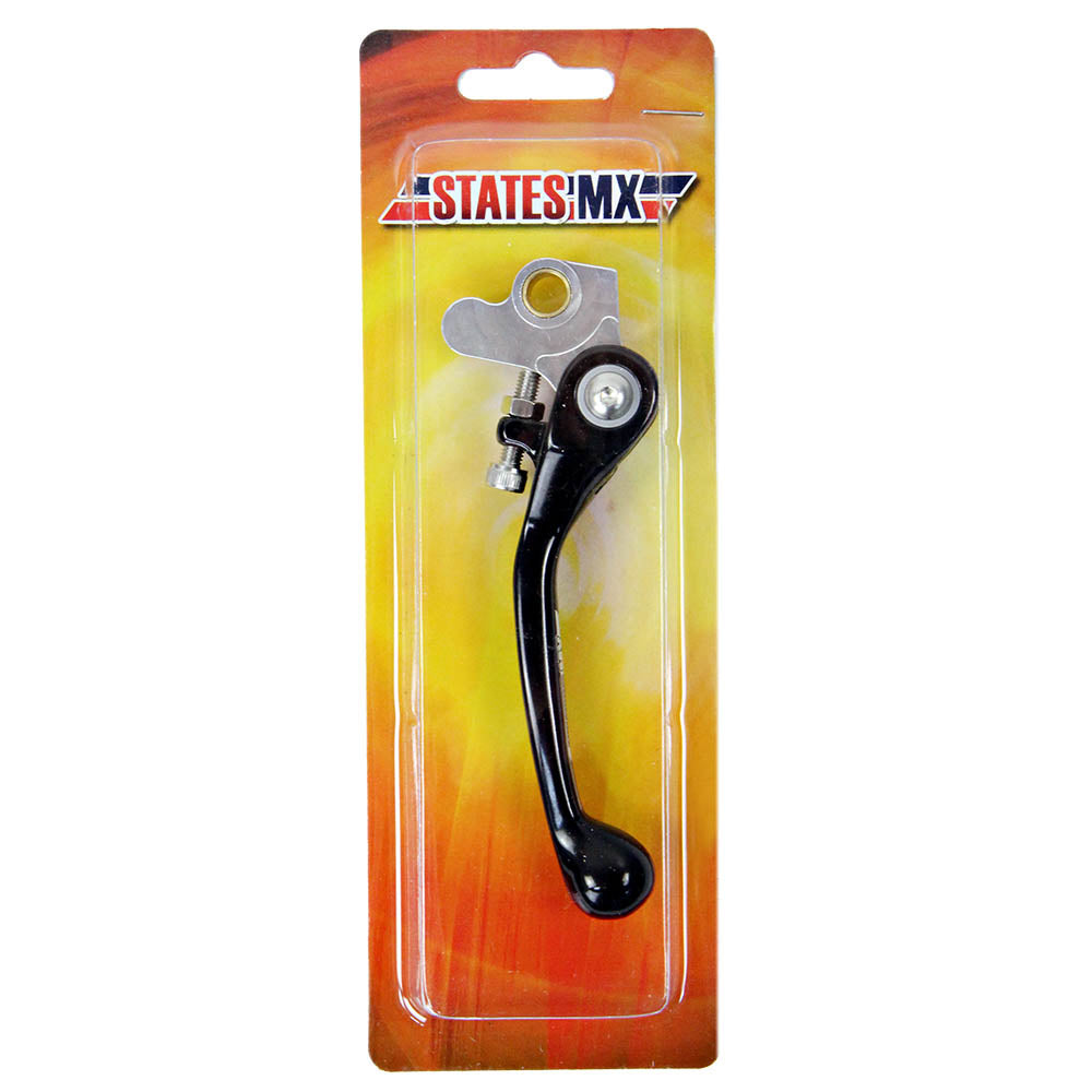 STATES MX FRONT BRAKE LEVER - STD FLEX - HONDA/SUZUKI - BLACK