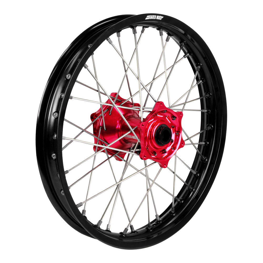 STATES MX REAR WHEEL 19 X 2.15 HONDA CR/CRF 02-12 - BLACK/RED/SILVER