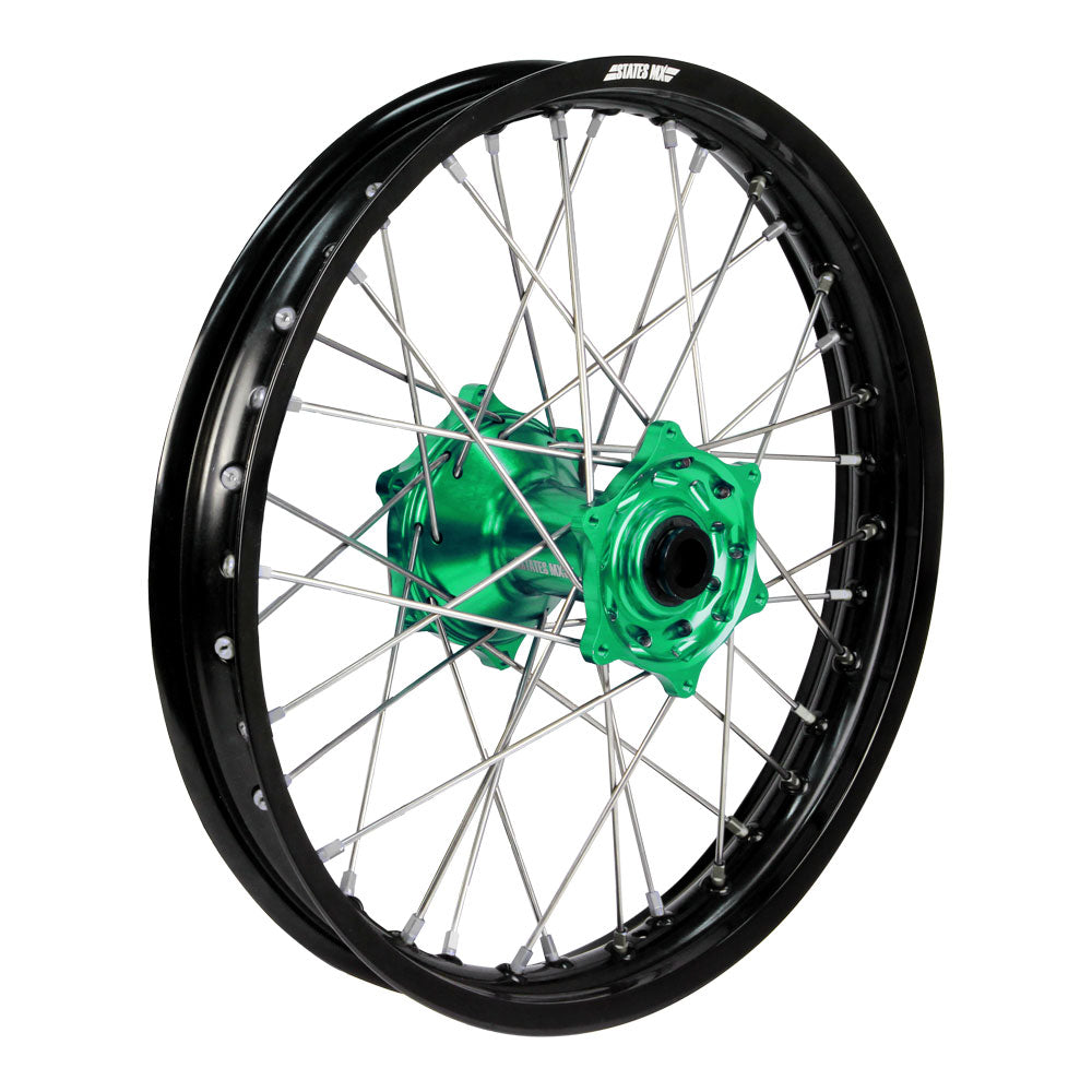 STATES MX REAR WHEEL 19 X 2.15 KAWASAKI KX250F/450F - BLACK/GREEN