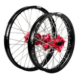 STATES MX WHEEL SET GAS GAS MC85 SW - BLACK RIM/RED HUB