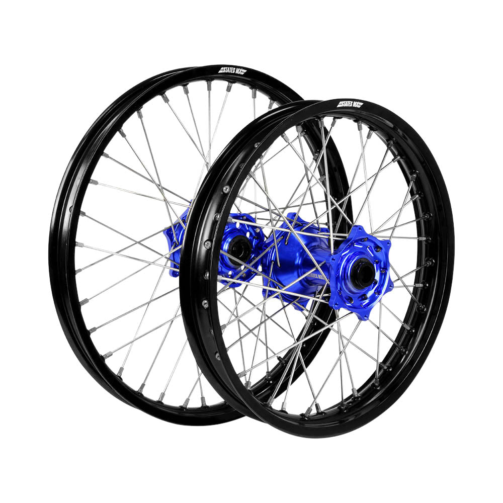 STATES MX WHEEL SET YAMAHA YZ85/SUZUKI RM85 BIG WHEEL 19" FRONT/16" REAR - BLACK/BLUE