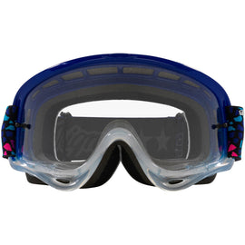 Oakley O Frame Troy Lee Designs Tessell Blue Goggles - Clear Lens