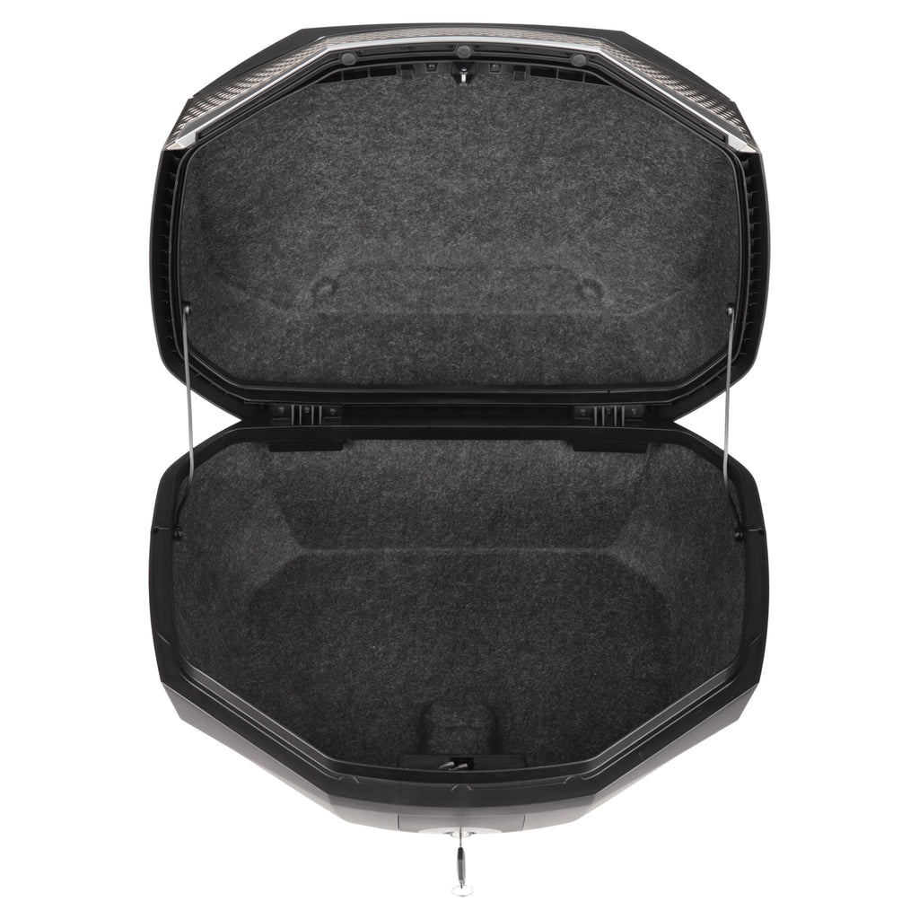 Dririder Shield Luxe Large Top Case - 48L - Black/Silver - View 2 | Everest Motorcycles