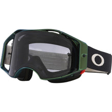 Load image into Gallery viewer, Oakley Airbrake MTB Black Green Colourshift Goggles With Light Grey Lens