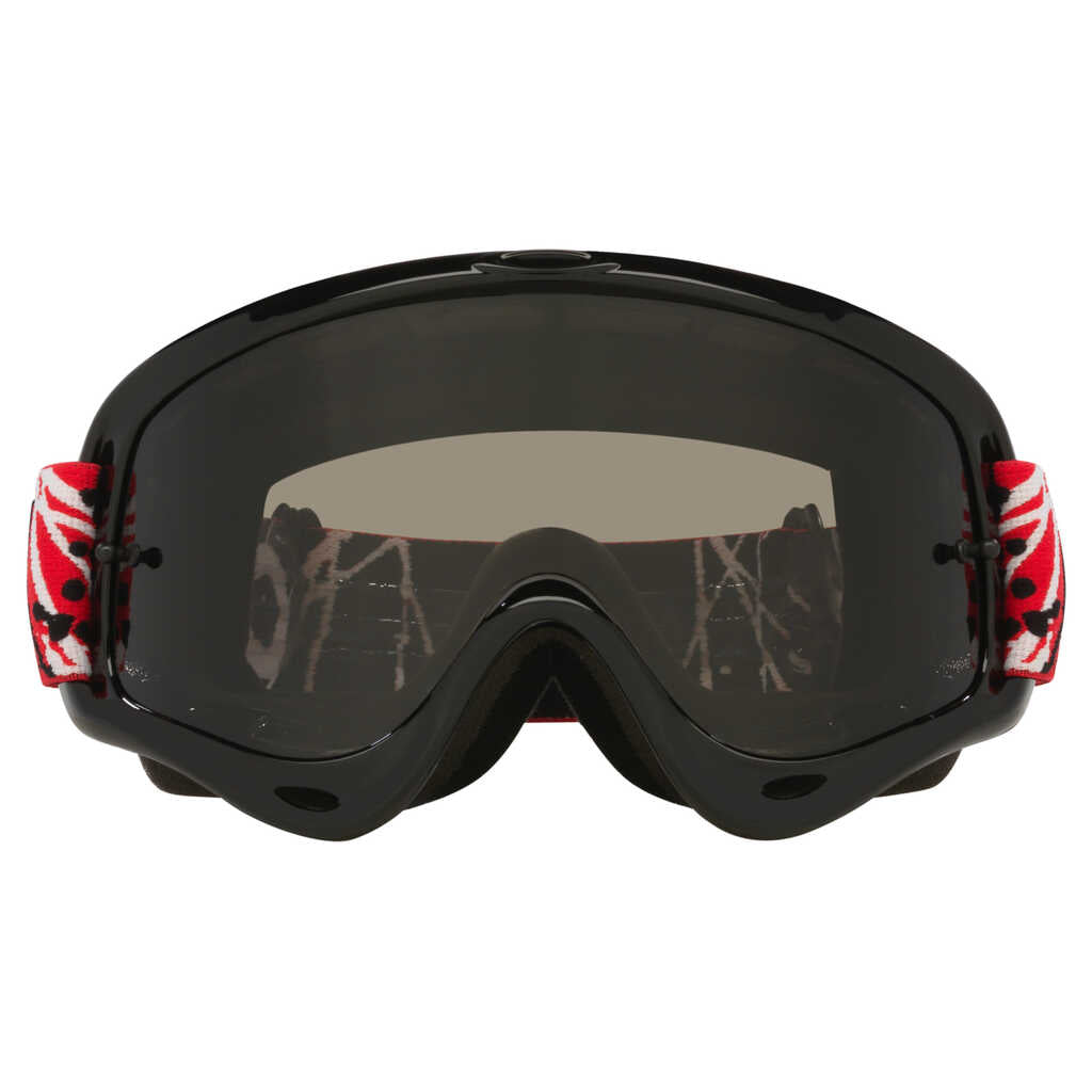 Oakley O Frame Red Eddie Goggles With Dark Grey Lens - MotoHeaven