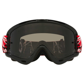Oakley O Frame Red Eddie Goggles With Dark Grey Lens - MotoHeaven