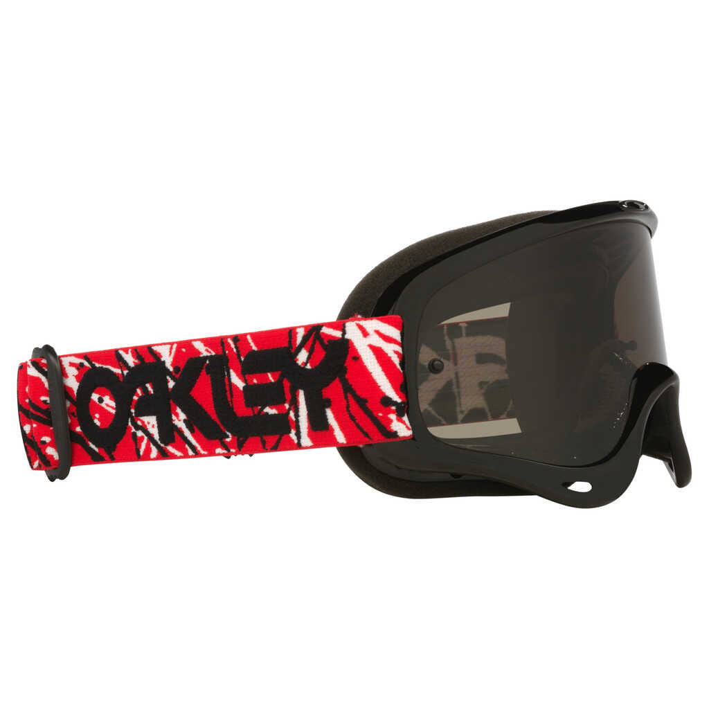 Oakley O Frame Red Eddie Goggles With Dark Grey Lens - MotoHeaven
