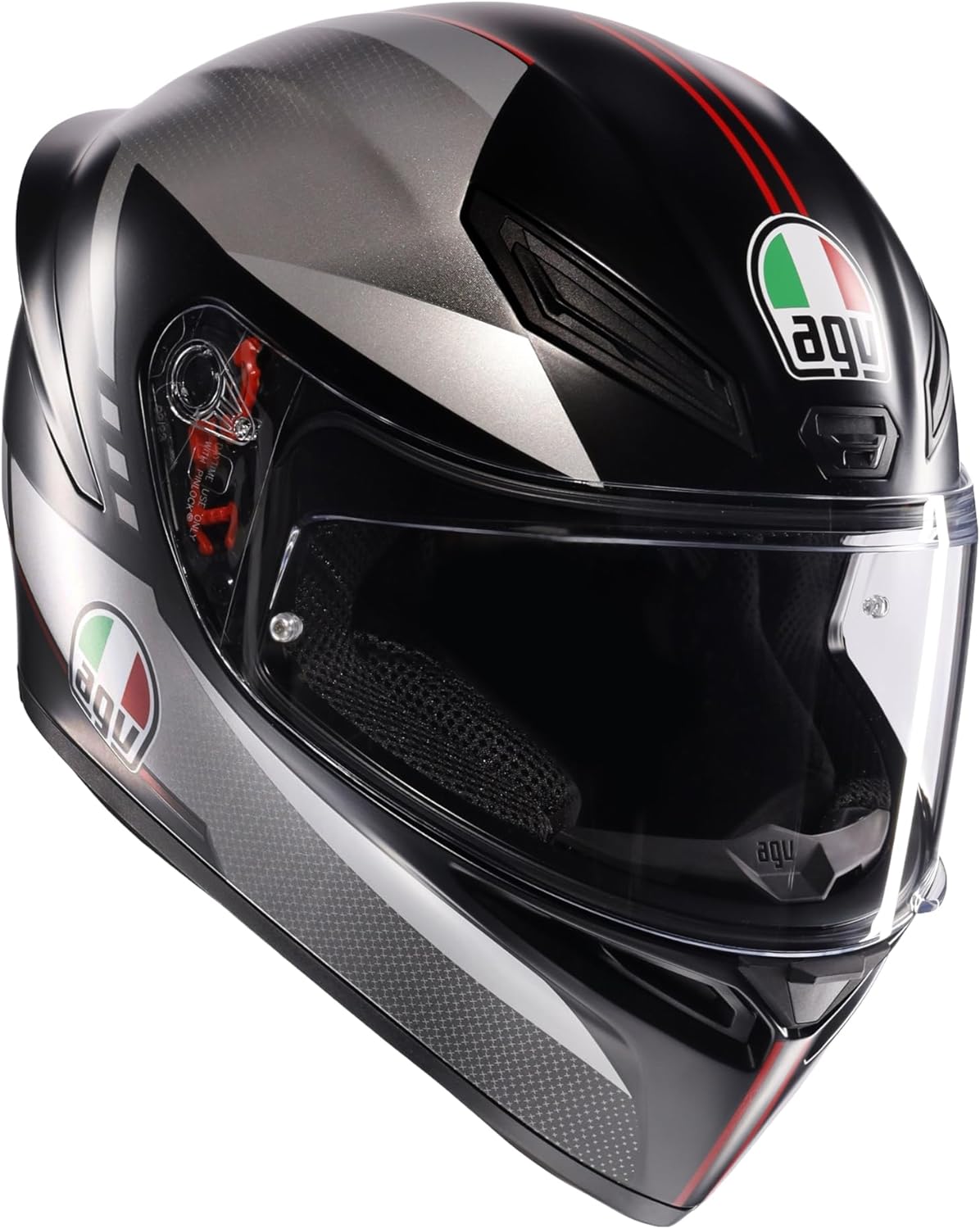 AGV K1 S Lap Helmet - Matt Black/Grey/Red