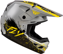 Load image into Gallery viewer, Fly Racing Kinetic Drip Youth Helmet - Grey/Black/Yellow