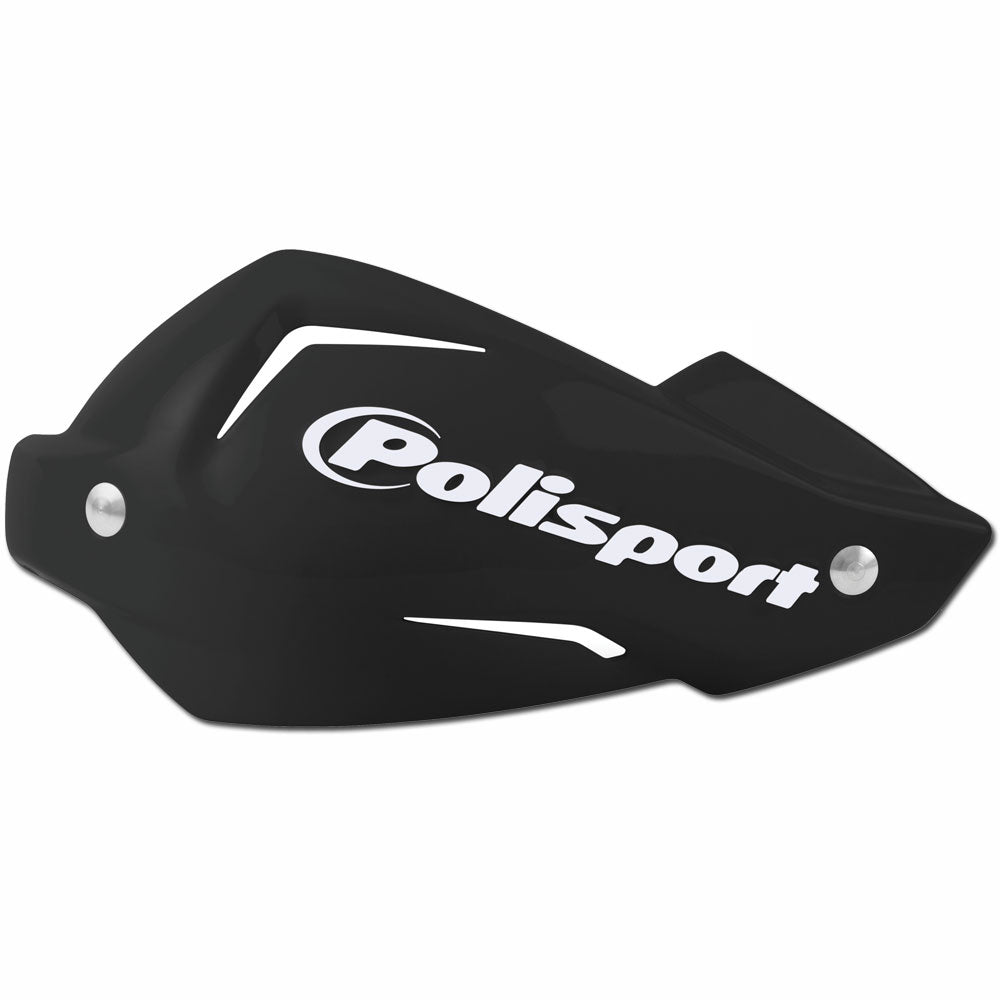 POLISPORT TOUQUET HANDGUARDS - REPLACEMENT HANDGUARD PLASTIC AND BOLT KIT - BLACK