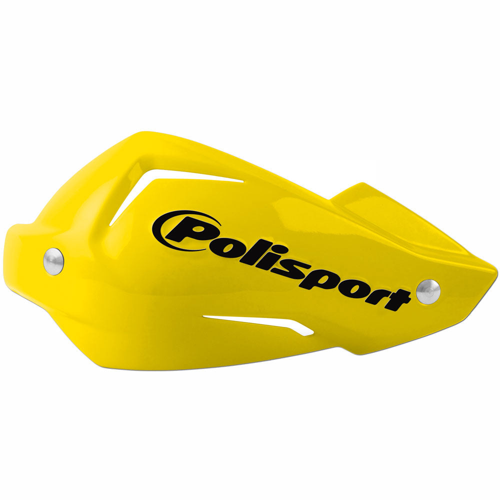 POLISPORT TOUQUET HANDGUARDS - REPLACEMENT HANDGUARD PLASTIC AND BOLT KIT - YELLOW