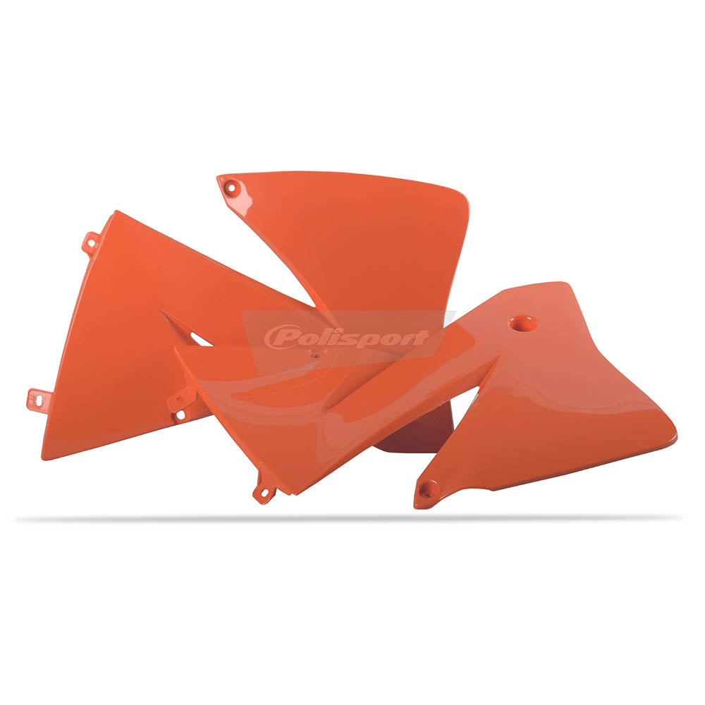 POLISPORT RADIATOR SHROUDS KTM EXC 01-02 - ORANGE