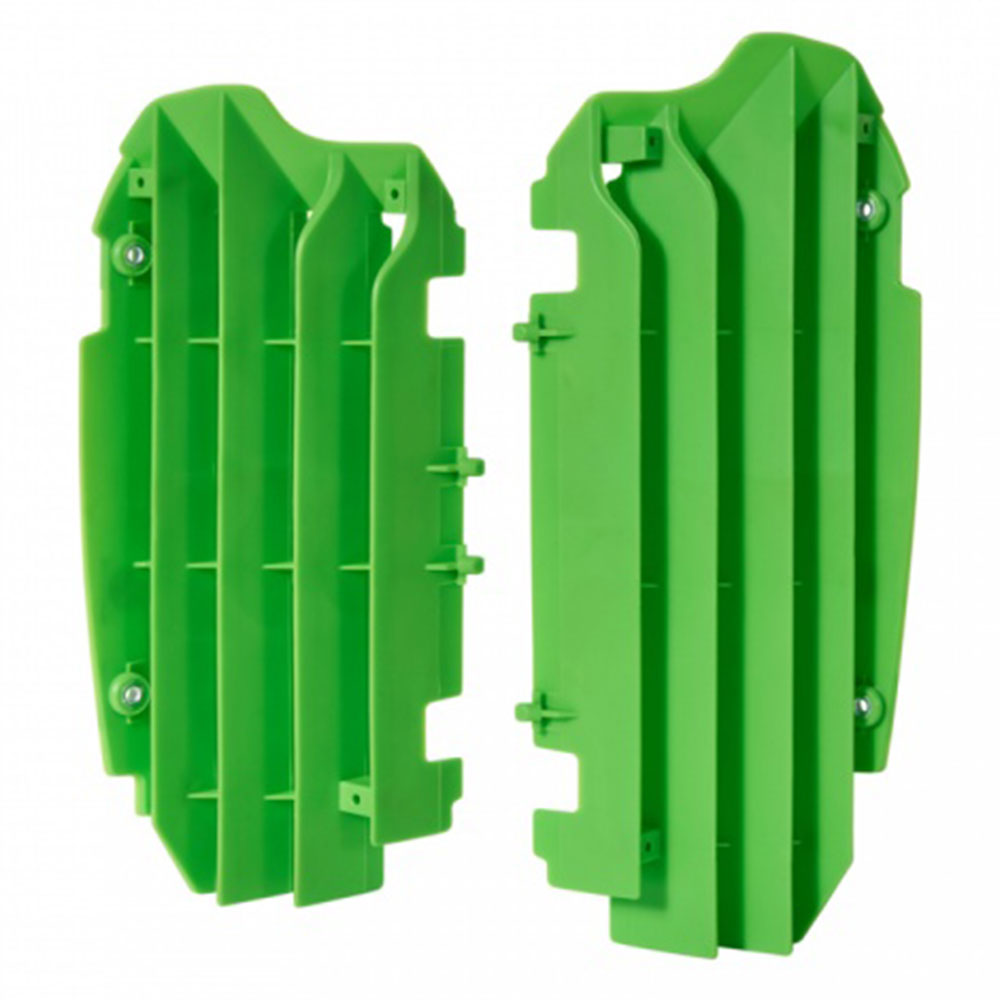 POLISPORT RADIATOR LOUVERS KAWASAKI KX250F 17-20 - GREEN