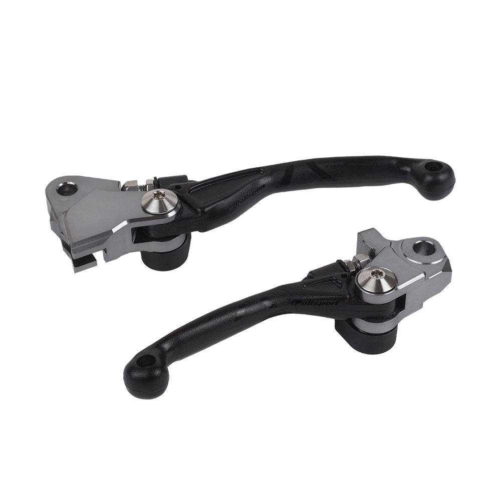 POLISPORT FOLDING LEVER SET YAMAHA YZ250F/450F 09-22/YZ125/250 15-22 - BLACK