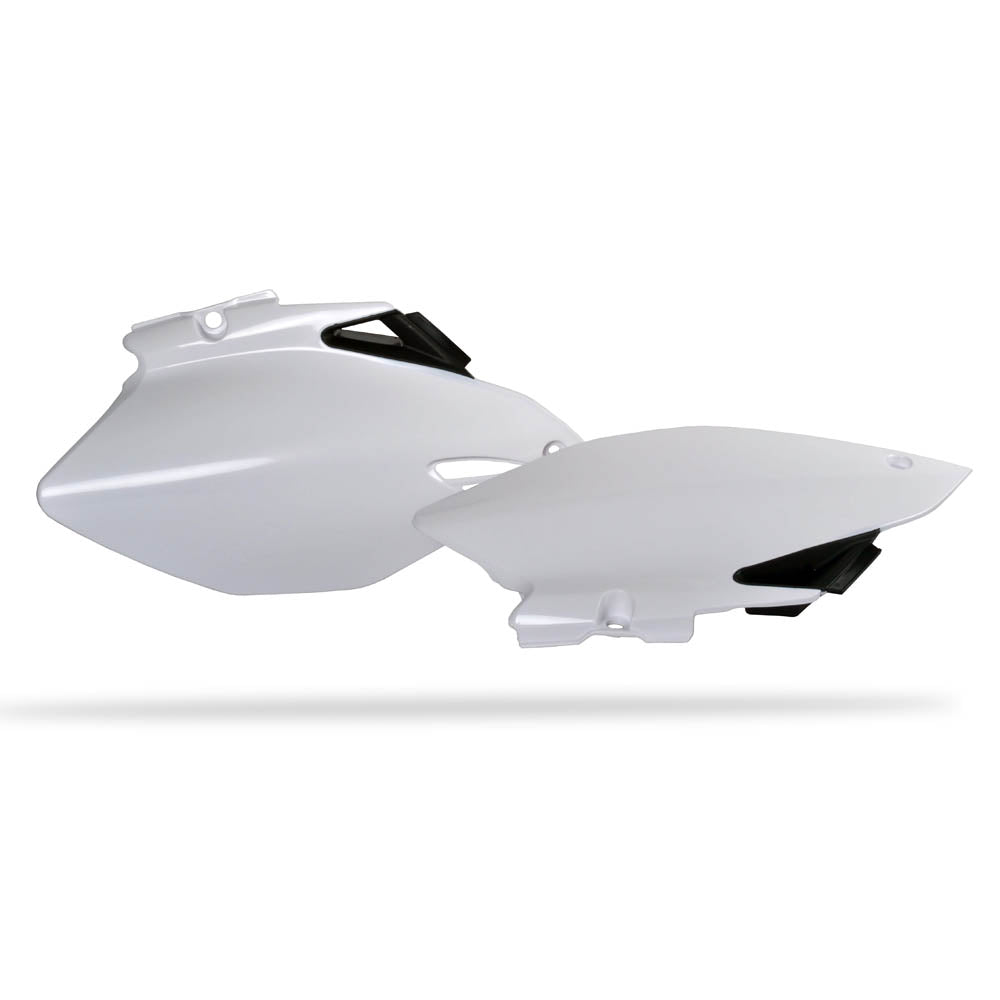 POLISPORT SIDE COVERS YAMAHA YZ250F/450F 06-09 - WHITE