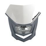 POLISPORT HALO HEADLIGHT - NARDO GREY/WHITE