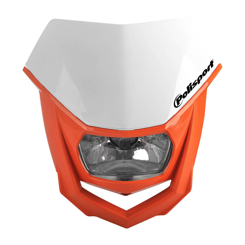 POLISPORT HEADLIGHT HALO - ORANGE / WHITE