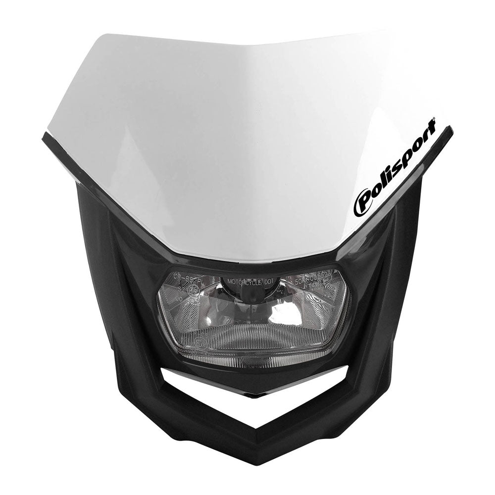 POLISPORT HALO HEADLIGHT - BLACK / WHITE