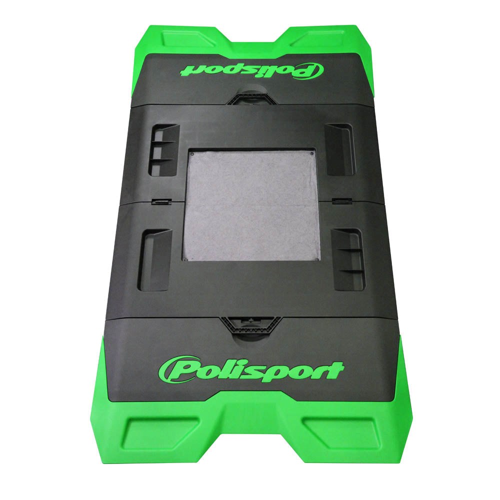 POLISPORT FOLDABLE BIKE MAT - GREEN/BLACK